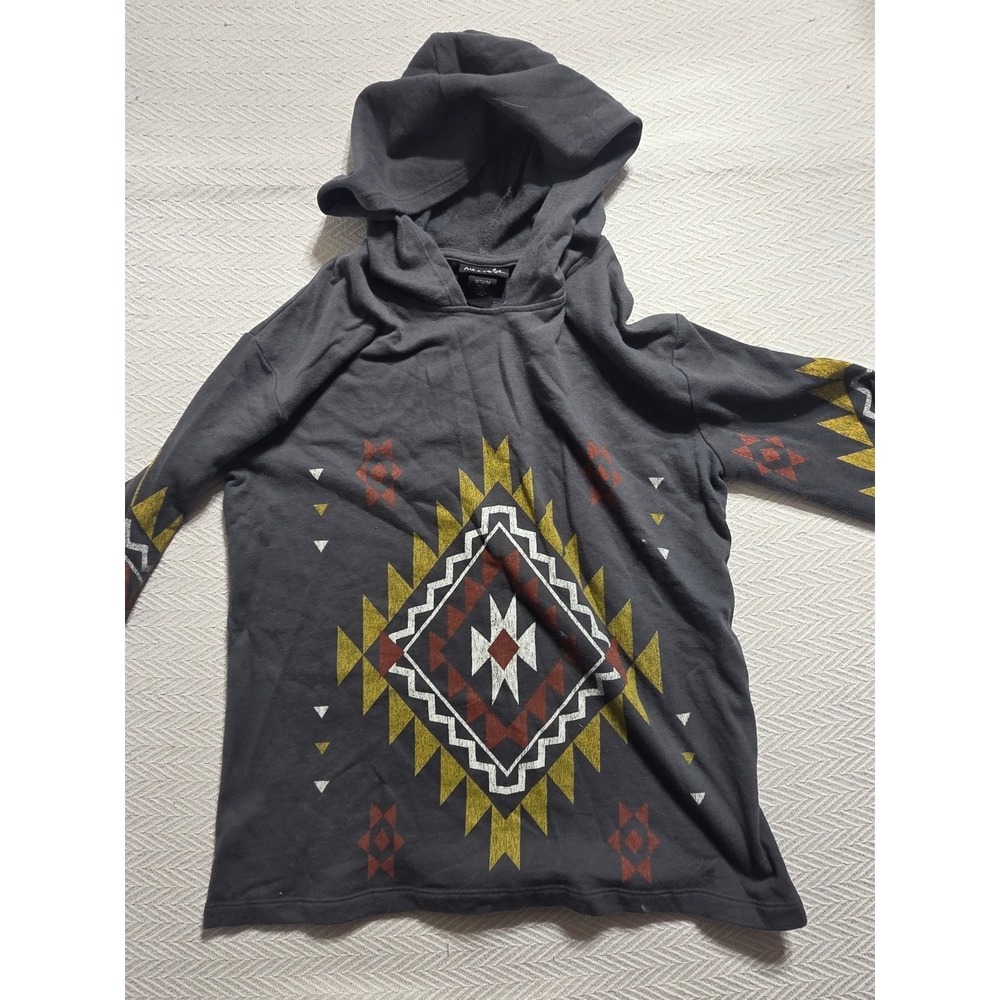 Wrangler Retro Womens M Black Aztec Southwestern Graphic Pullover Hoodie